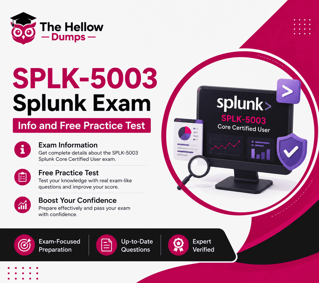 SPLK-5003 Splunk Exam Info and Free Practice Test Updated